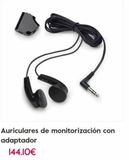 Oferta de Auriculares de monitorización con  adaptador  144.10€  por 14410€ en GAES
