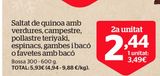 Oferta de Salteados de habitas con bacon, pollo Teriyaki, campestre, de espinacas, gambas y bacon o de quinoa con verduras por 3,49€ en La Sirena