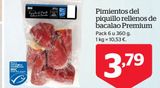 Oferta de Pimientos del piquillo rellenos de bacalao Premium por 3,79€ en La Sirena