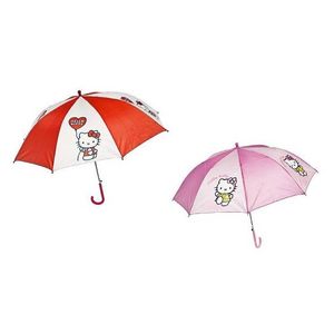 Oferta de Paraguas infantil Hello Kitty multicolor con cierre de seguridad 48cm por 4,95€ en Juguetestoday
