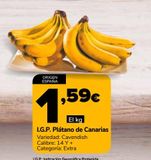 Oferta de I.G.P Plátano de Canarias  por 1,59€ en Supeco
