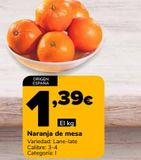 Oferta de Naranja de mesa por 1,39€ en Supeco