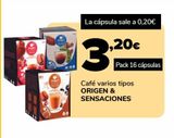 Oferta de Café varios tipos ORIGEN & SENSACIONES por 3,2€ en Supeco