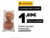 Oferta de Filetes de pollo empanado EUROFRITS por 1,69€ en Supeco