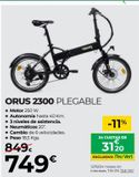 Oferta de Bicicleta plegable Orus por 749€ en Feu Vert
