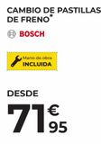 Oferta de Pastillas de freno Bosch por 71,95€ en Feu Vert