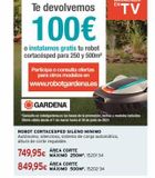 Oferta de Robot cortacésped Gardena por 100€ en Cadena88