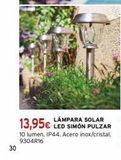 Oferta de Lámpara solar  por 13,95€ en Cadena88