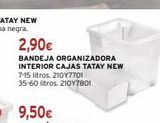 Oferta de 2,90€  BANDEJA ORGANIZADORA INTERIOR CAJAS TATAY NEW  7-15 litros. 210Y7701  35-60 litros. 210Y7801  por 2,9€ en Cadena88