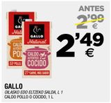Oferta de Caldo de pollo Gallo por 2,49€ en BM Supermercados