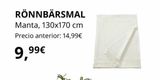 Oferta de Manta por 9,99€ en IKEA