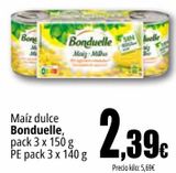Oferta de Maíz dulce Bonduelle  por 2,39€ en Unide Supermercados