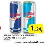 Oferta de Bebida energética Red Bull en Supermercados MAS