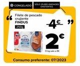 Oferta de Filete de pescado crujiente FINDUS por 2€ en Supeco