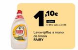 Oferta de Lavavajillas a mano de limón FAIRY por 1,1€ en Supeco