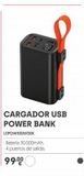 Oferta de CARGADOR USB POWER BANK  LEPOW100W30K  Bateria 30.000mAh. -4 puertos de salida.  99,⁰00  en Computer Store