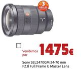 Oferta de Sony SEL2470GM 24-70 mm F2.8 Full Frame G Master Lens por 1475€ en CeX