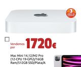 Oferta de Mac Mini 14,12/M2 Pro (12-CPU 19-GPU)/16GB Ram/512GB SSD/Plata/A por 1720€ en CeX