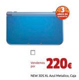 Oferta de NEW 3DS XL Azul Metalico, Caja por 220€ en CeX