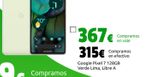 Oferta de Google Pixel 7 128GB Verde Lima, Libre A por 315€ en CeX