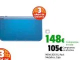 Oferta de NEW 3DS XL Azul Metalico, Caja por 105€ en CeX