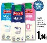 Oferta de Leche entera, semi o desnatada Pascual por 1,14€ en Unide Supermercados