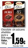 Oferta de Chocolate sin azúcares añadidos puro u 85% negro Valor por 1,59€ en Unide Market