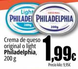 Oferta de Crema de queso original o light Philadelphia por 1,99€ en Unide Market