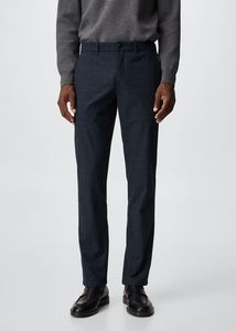 Oferta de Pantalón slim fit algodón cuadros por 19,99€ en MANGO Man