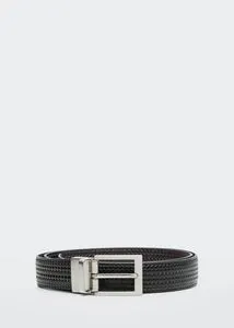 Oferta de Cinturón reversible trenzado piel por 9,99€ en MANGO Man