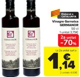 Oferta de Vinagre Garnatxa GERMANOR por 3,79€ en Carrefour