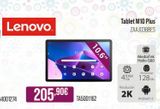 Oferta de Lenovo  205.90€  10:36  10.6"  TA5001162  Tablet M10 Plus  ZAAJ0388ES  And  Almacenaje  RAM 128G  Gb  Gb  Resolución  2K  MediaTek Helio G80  Android 12  por 20590€ en MR Micro