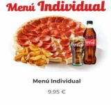 Oferta de Menú Individual  Menú Individual  9,95 €  Coca-Co  por 9,95€ en Telepizza