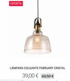 Oferta de Lámpara colgante Cristal por 39€ en Lúzete