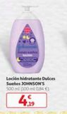Oferta de Loción hidratante Johnson's por 4,19€ en Alcampo