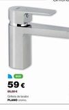Oferta de ECO  59 €  65,39-6  Griferia de lavabo PLANO cromo.  por 59€ en Grup Gamma
