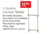 Oferta de ESCALERA COLUMPIO   CLARICE 222cm por 17,99€ en BAUHAUS