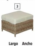 Oferta de REPOSAPIÉS GOTLAND  RATÁN 61x51x40cm por 149€ en BAUHAUS