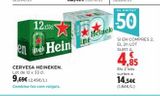 Oferta de CERVESA HEINEKEN. Lot de 12 x 33 cl  9,69€ (2.45€/L) Combina-les com vulguis.  12x33d  en inek Hein  Heinek  A UNITAT  150  4,85  Els 2 lots surten a  14,54€  (1,84€/L)  SI EN COMPRES 2. EL 2 LOT SURT en Hipercor