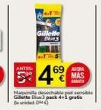 Oferta de Maquinilla desechable Gillette en Supermercados Charter