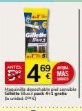 Oferta de Maquinilla desechable Gillette en Supermercados Charter