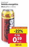 Oferta de Bebida energética Kong Strong por 0,59€ en Lidl