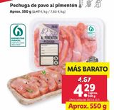 Oferta de Pechuga de pavo por 4,29€ en Lidl