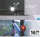 Oferta de Luces led bicicleta Crivit por 16,99€ en Lidl