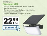 Oferta de Foco solar Livarno por 22,99€ en Lidl