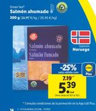 Oferta de Salmón ahumado ocean sea por 5,39€ en Lidl