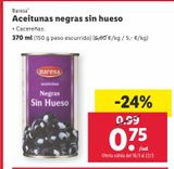 Oferta de Aceitunas negras Baresa por 0,75€ en Lidl