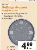 Oferta de Reloj de pared Auriol por 4,99€ en Lidl