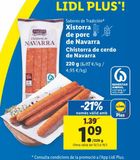Oferta de Chistorra de Navarra por 1,09€ en Lidl