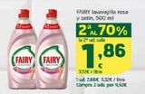 Oferta de Lavavajillas rosa y satin FAIRY por 2,66€ en HiperDino